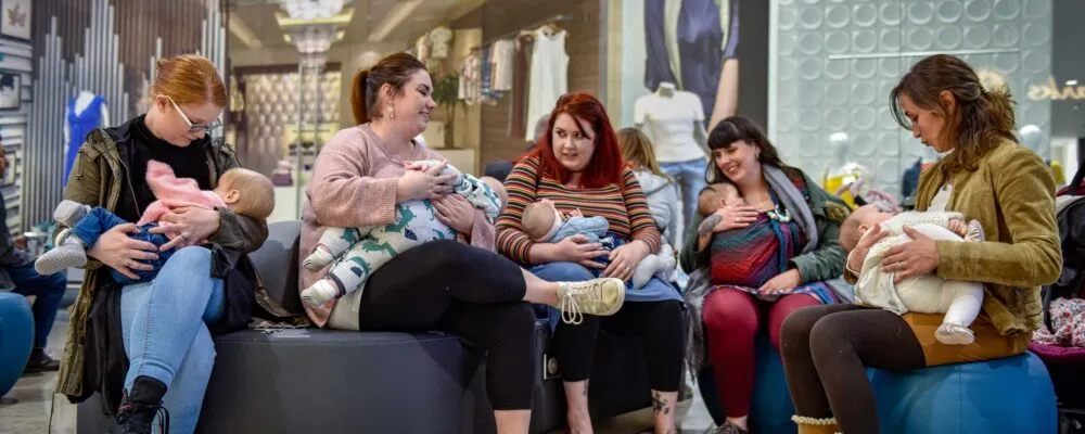 Photograph of women breastfeeding