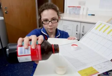 Nurse with medication