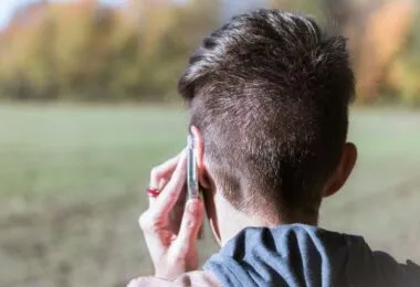 Woman on phone